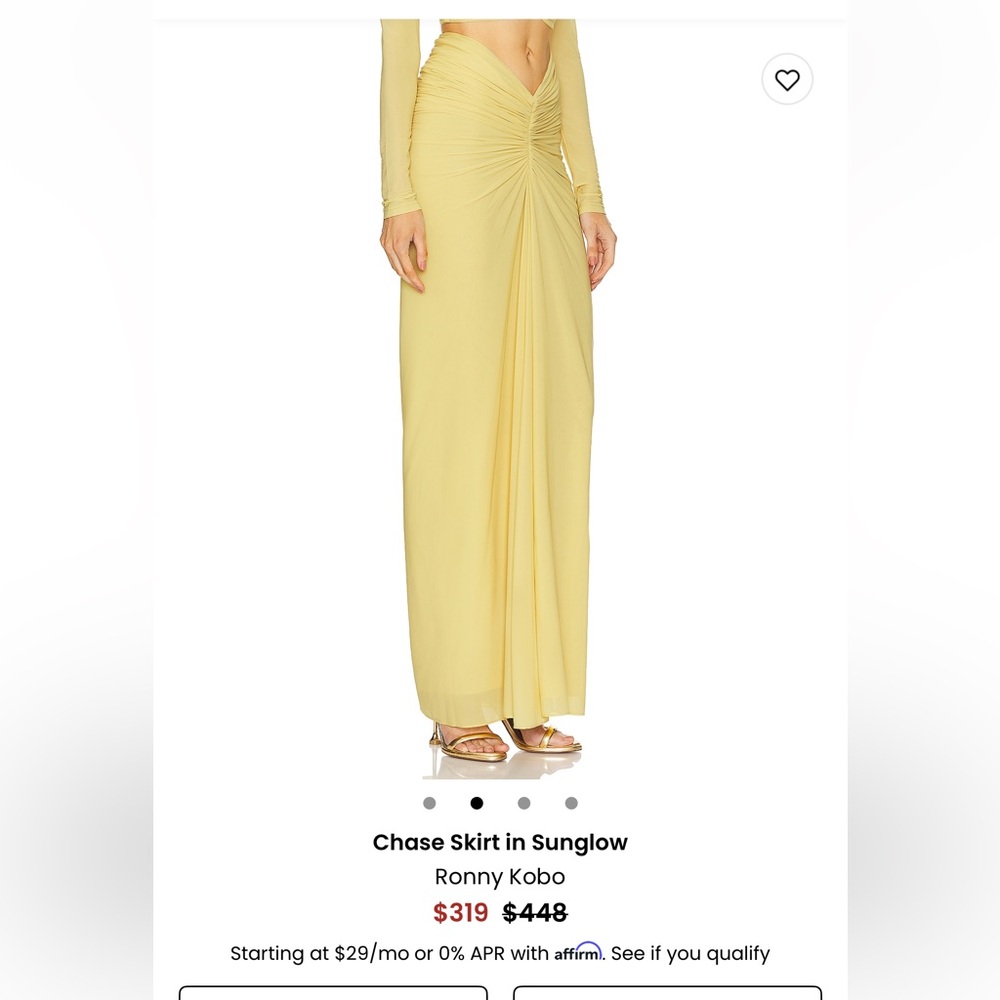 NWT RONNY KOBO CHASE SKIRT IN SUNGLOW - Picture 4 of 8